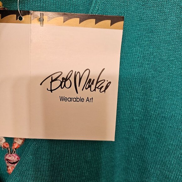 Bob Mackie Wearable Art Cardigan Sweater Dream Catcher - Picture 8 of 14